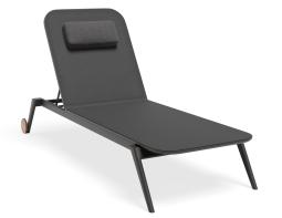 P 1 Amalfi Sunlounge Headrest Charcoal Charcoal Magnetic