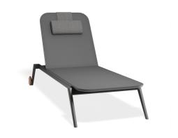 P 1 Amalfi Sunlounge Headrest Charcoal Charcoal
