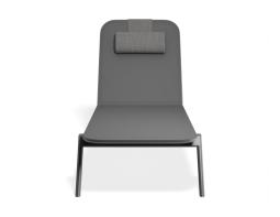 P 4 Amalfi Sunlounge Headrest Charcoal Charcoal