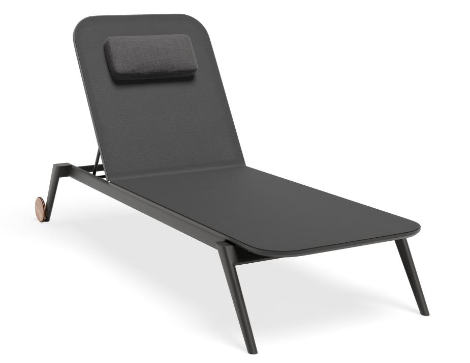 P 1 Amalfi Sunlounge Headrest Charcoal Charcoal Magnetic