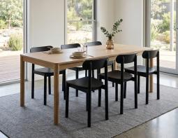 Black Chairs Oak Table