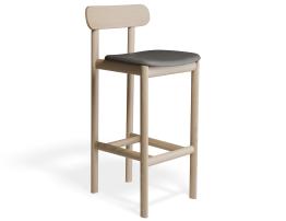 75cm Seat Height Vintage Grey Vegan Leather Seat Pad