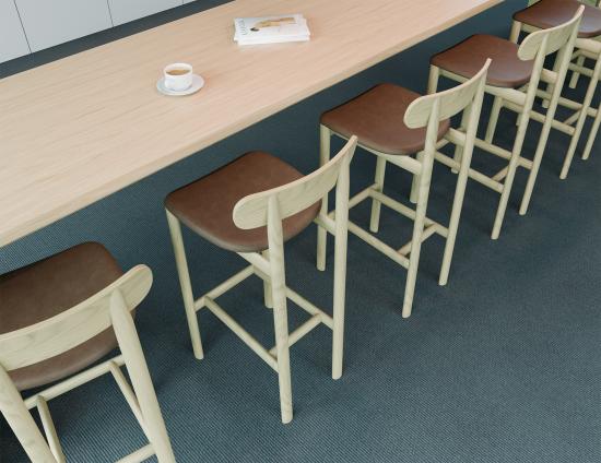 Zara Stool - Natural - Upholstered