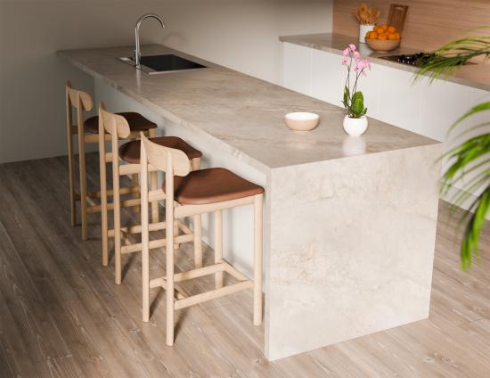 Zara Stool - Natural - Upholstered