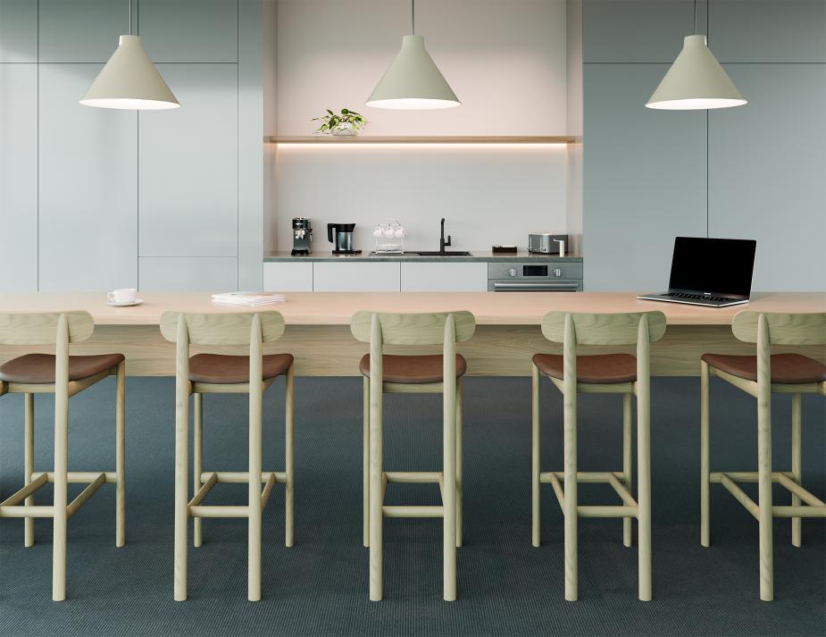 L 1 Zara Barstool Commercial Ash Tan