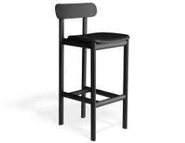 75cm Seat Height Vintage Black Vegan Leather Seat Pad