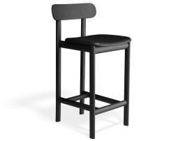 65cm Seat Height Vintage Black Vegan Leather Seat Pad