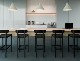 L 1 Zara Barstool Commercial Black Blackpu