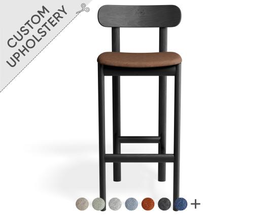 Zara Stool - Black - Custom Upholstered