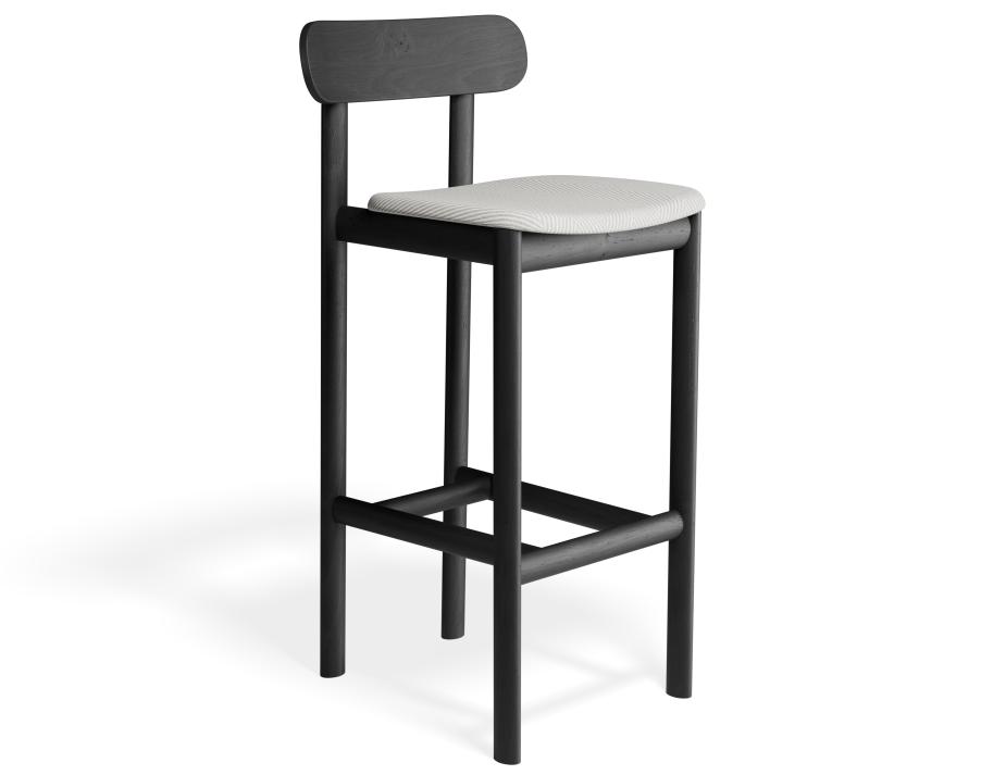 P 1 Zarav6 Barstool Black Herringbone