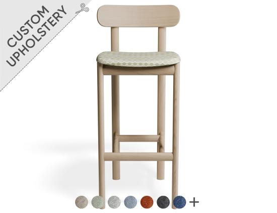Zara Stool - Natural - Custom Upholstered
