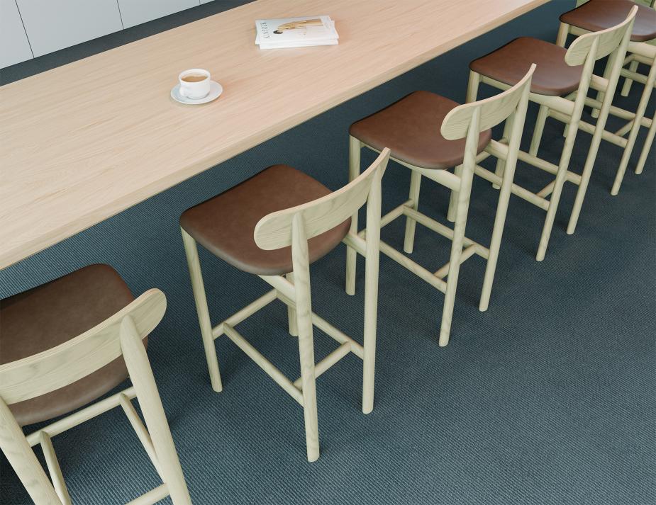 L 2 Zara Barstool Commercial Ash Tan