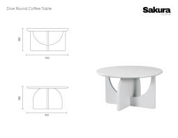 Sakura Collection Line Drawings Dive Coffee Table Round Website