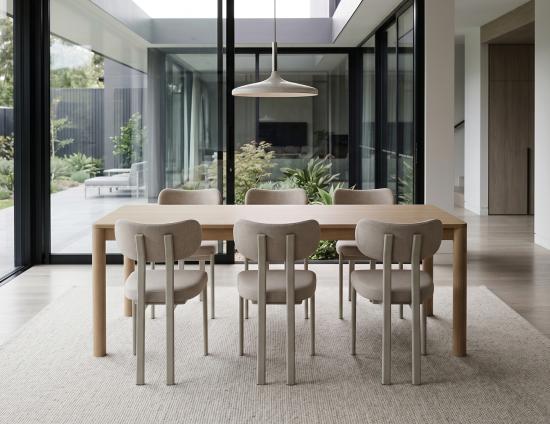 Nova Dining Chair - Dove Legs - Shell Fabric