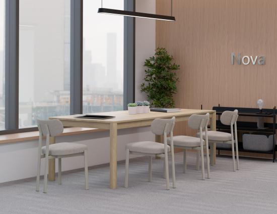 Nova Dining Chair - Dove Legs - Shell Fabric