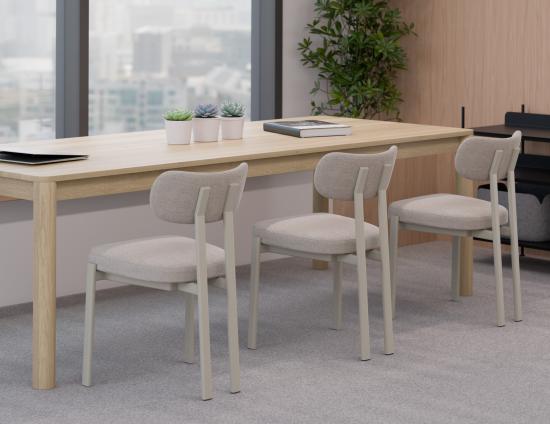 Nova Dining Chair - Dove Legs - Shell Fabric