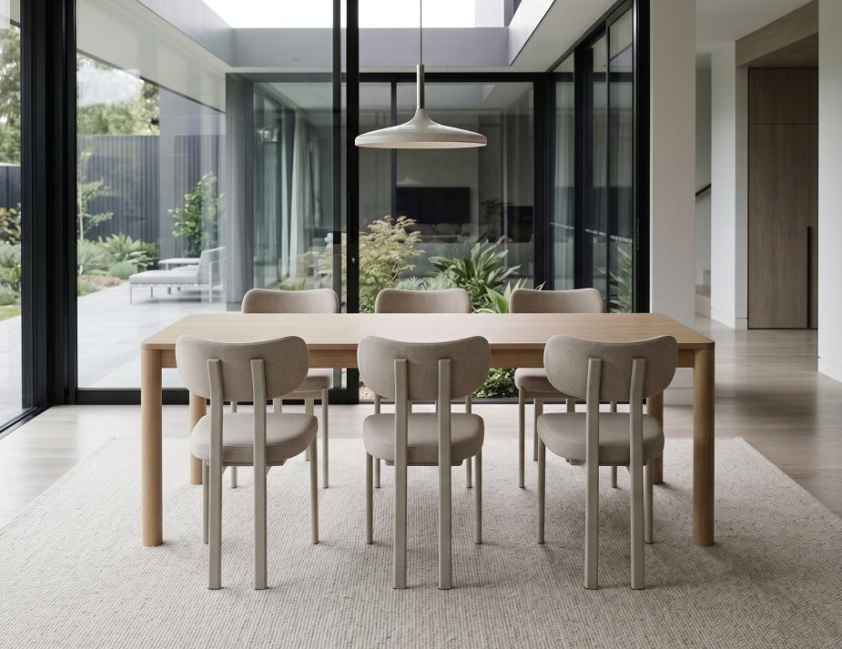 Grey Upholstered Dining Chair