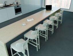L 2 Nova Kitchenstool Commercial Dove Shell