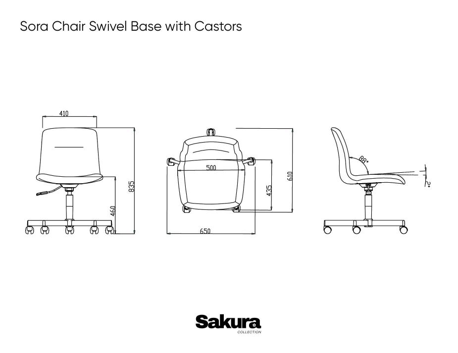 Sora Chair Swivel Base Castors