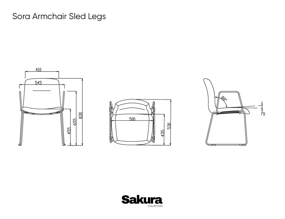 Sora Armchair Sled Legs