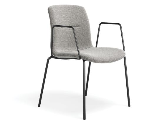 Sora Chair - With Arms - 4 Post Base