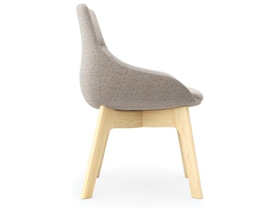 Nola Armchair - Low Arm - Wood Base