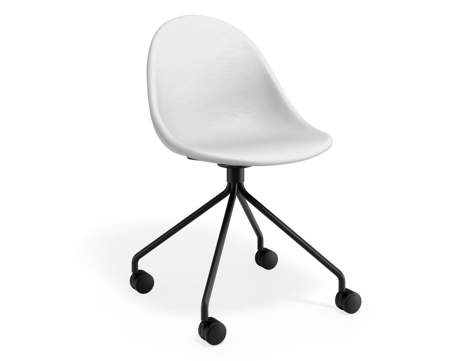 P 1 Pebble Chair Whitepuseat Pyramidcastors