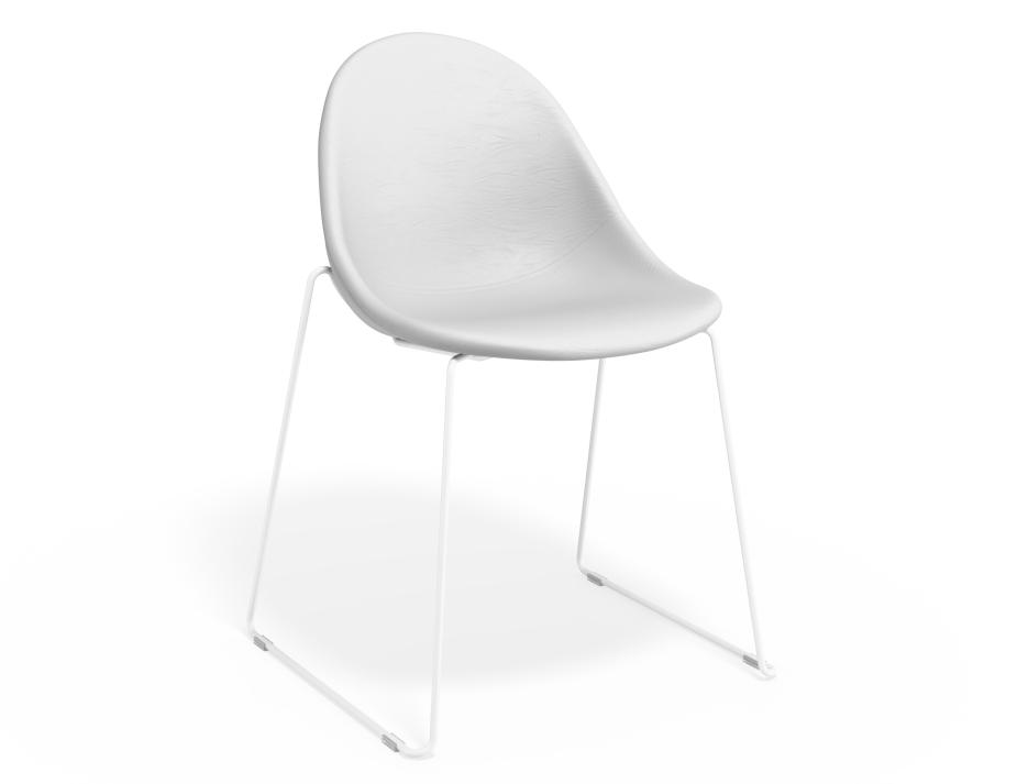 P 1 Pebble Chair Whitepuseat Sledwhite