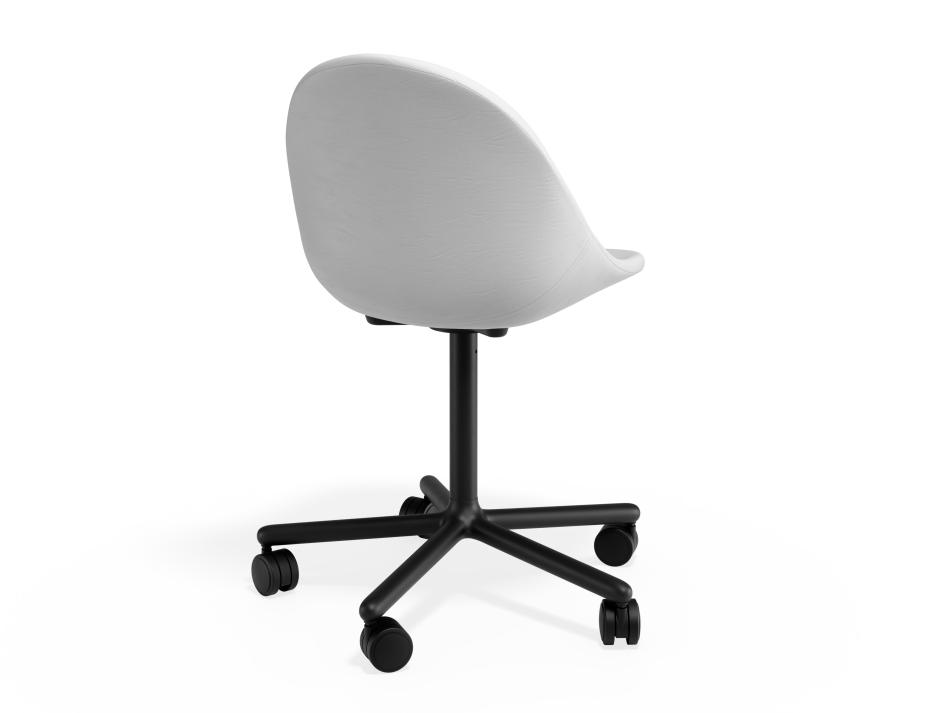 P 2 Pebble Chair Whitepuseat Swivelcastors