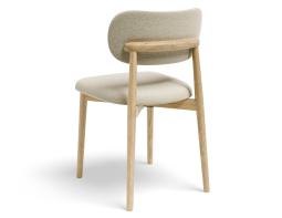Oskar Dining Chair - Natural - Ivory Cream Fabric 