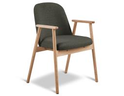Lina Armchair - Natural - Hunter Green Fabric 