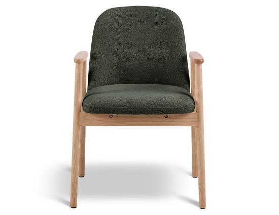 Lina Armchair - Natural - Hunter Green Fabric 