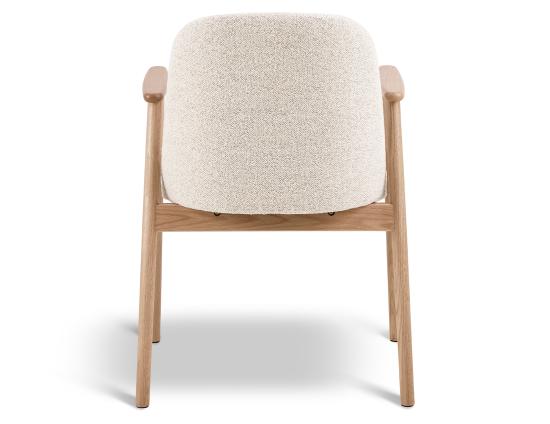Lina Armchair - Natural - Ivory Cream Fabric 