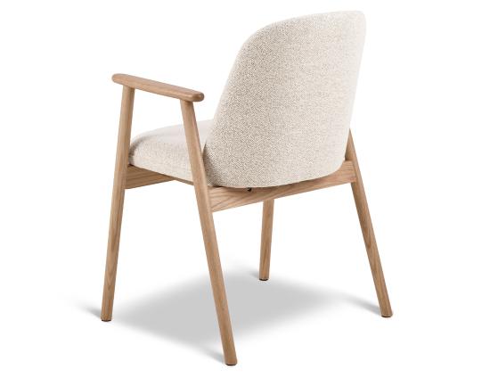 Lina Armchair - Natural - Ivory Cream Fabric 