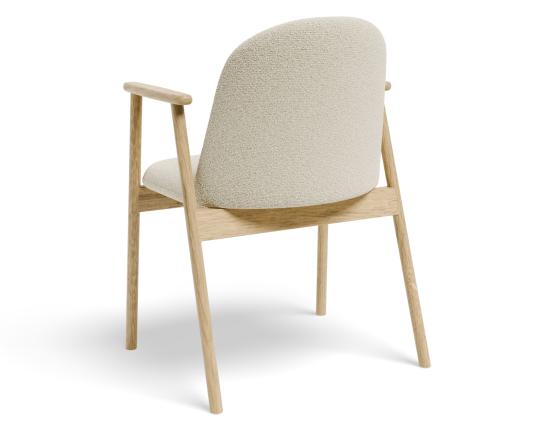 Lina Armchair - Natural - Ivory Cream Fabric 