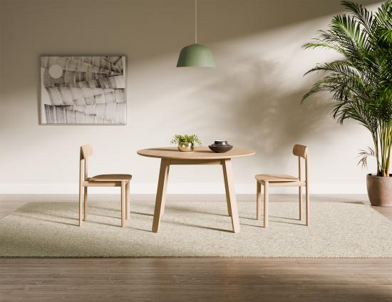 Mateo Dining Table - Round - Natural Ash - 120cm
