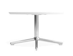 P 3 Place Coffeetable 700dia White Chrome