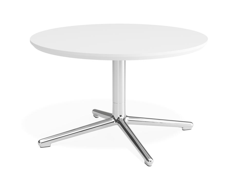 P 1 Place Coffeetable 700dia White Chrome