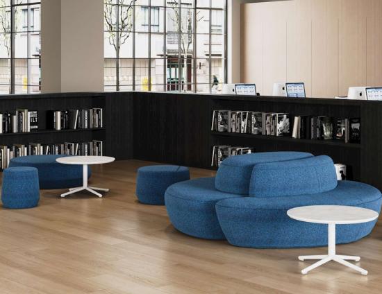 Place Coffee Table - Round - White Top - 80cm