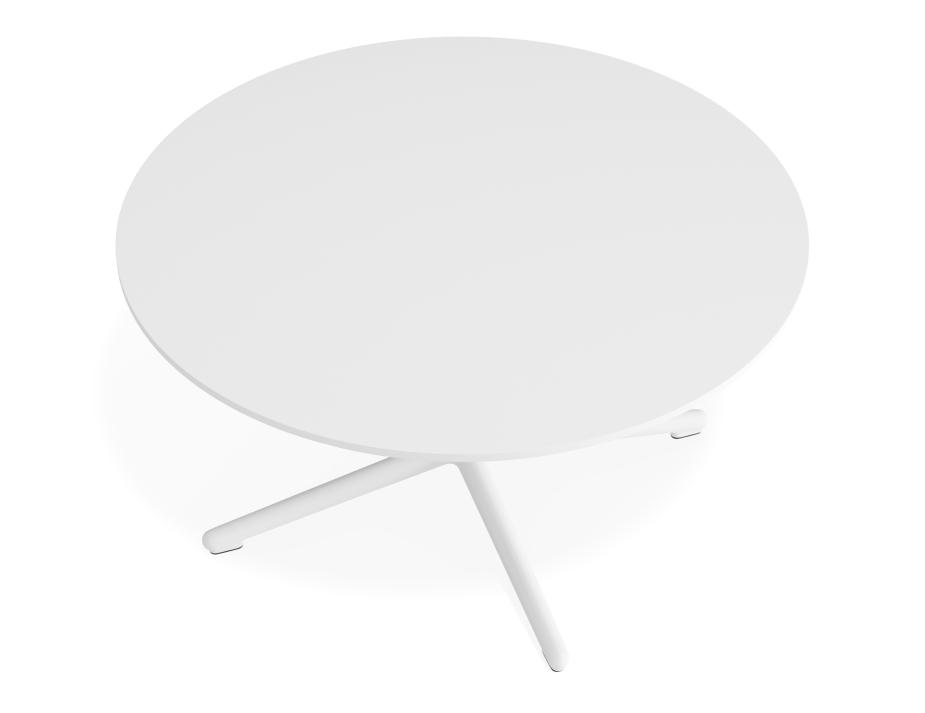 P 4 Place Coffeetable 800dia White White