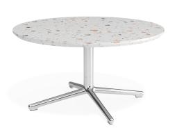 P 1 Place Coffeetable 800dia Terrazzo Chrome
