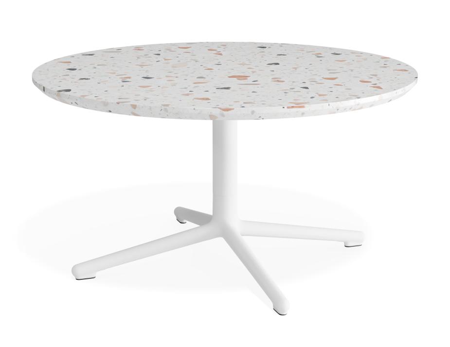 P 1 Place Coffeetable 800dia Terrazzo White