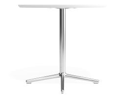 P 3 Place Cafetable 800dia White Chrome