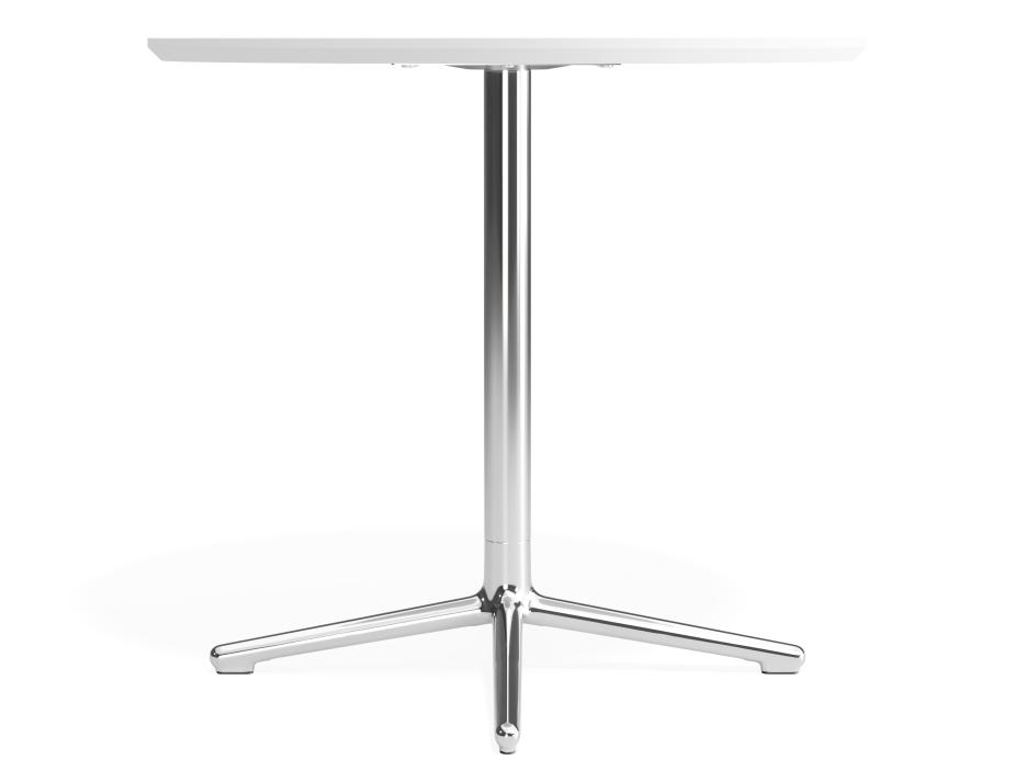 P 3 Place Cafetable 800dia White Chrome