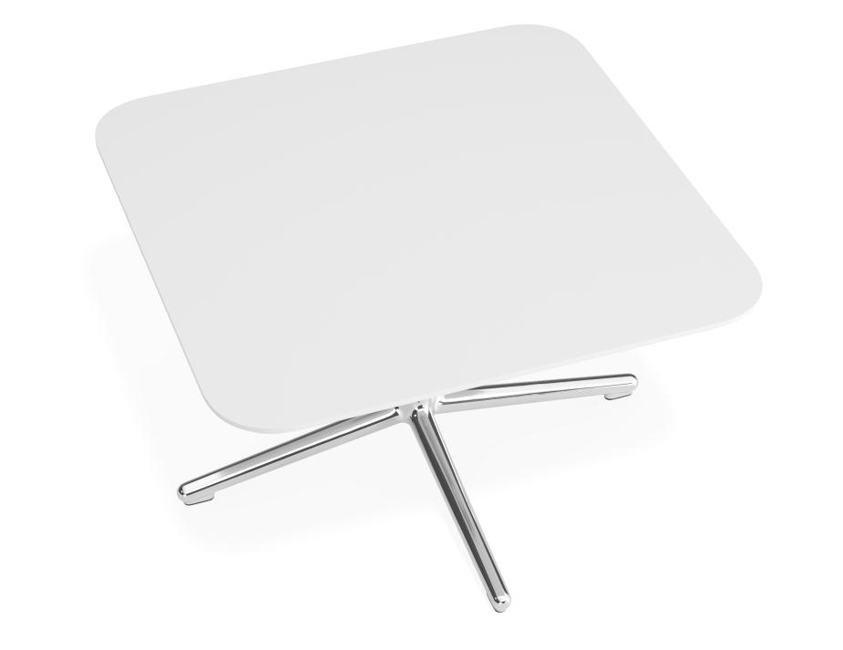 P 4 Place Coffeetable 700x700 White Chrome