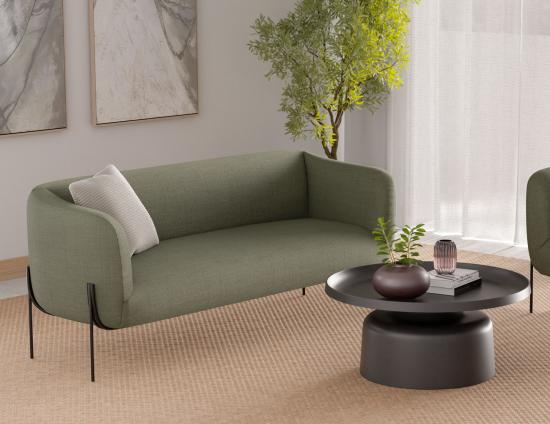 Belle 2.5 Seater Sofa - Kelp Green