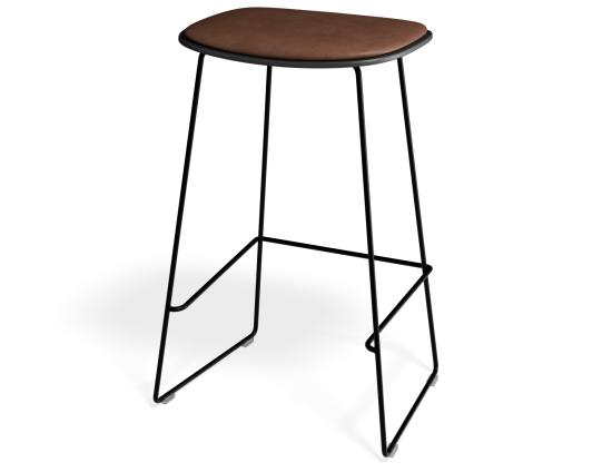 Elva Stool - Black Seat - Tan Pad - Black Frame