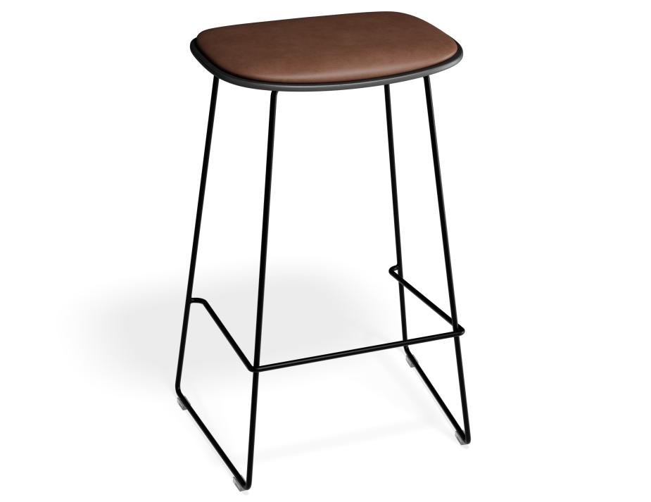 P 2 Elvav2 Kitchenstool Padded Black Black Tanpu