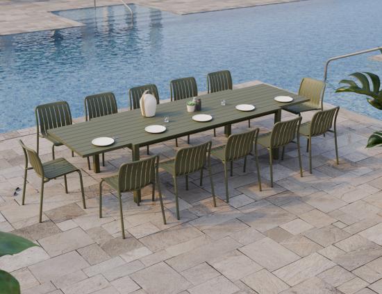 Reflect Table - Outdoor - Extendable - Eucalyptus Green