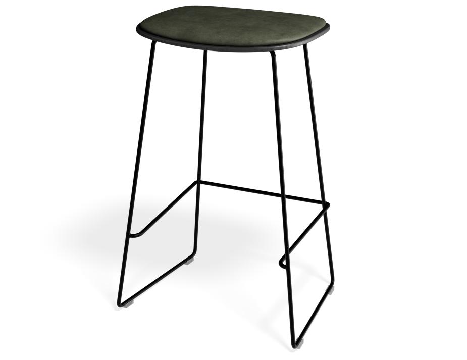 P 3 Elvav2 Kitchenstool Padded Black Black Greenpu